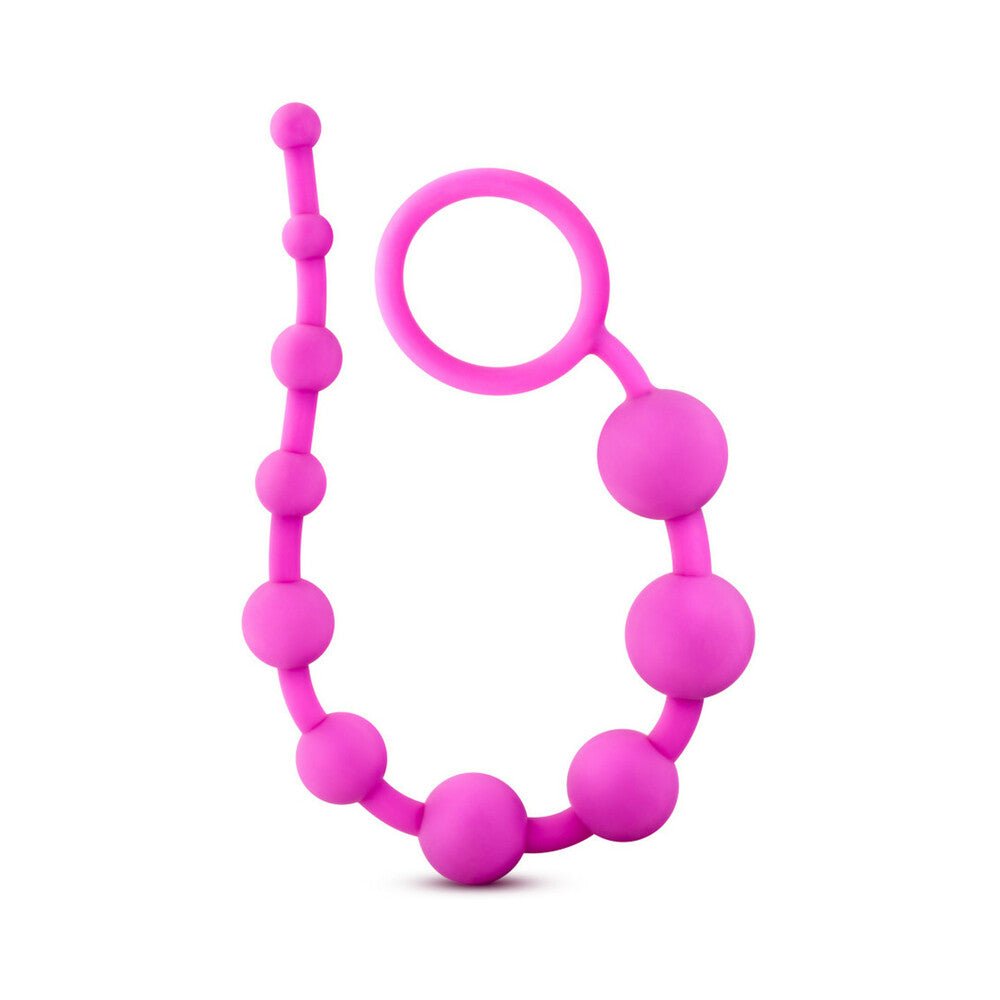 Luxe Silicone 10 Beads for Anal Play Pink - Image 3