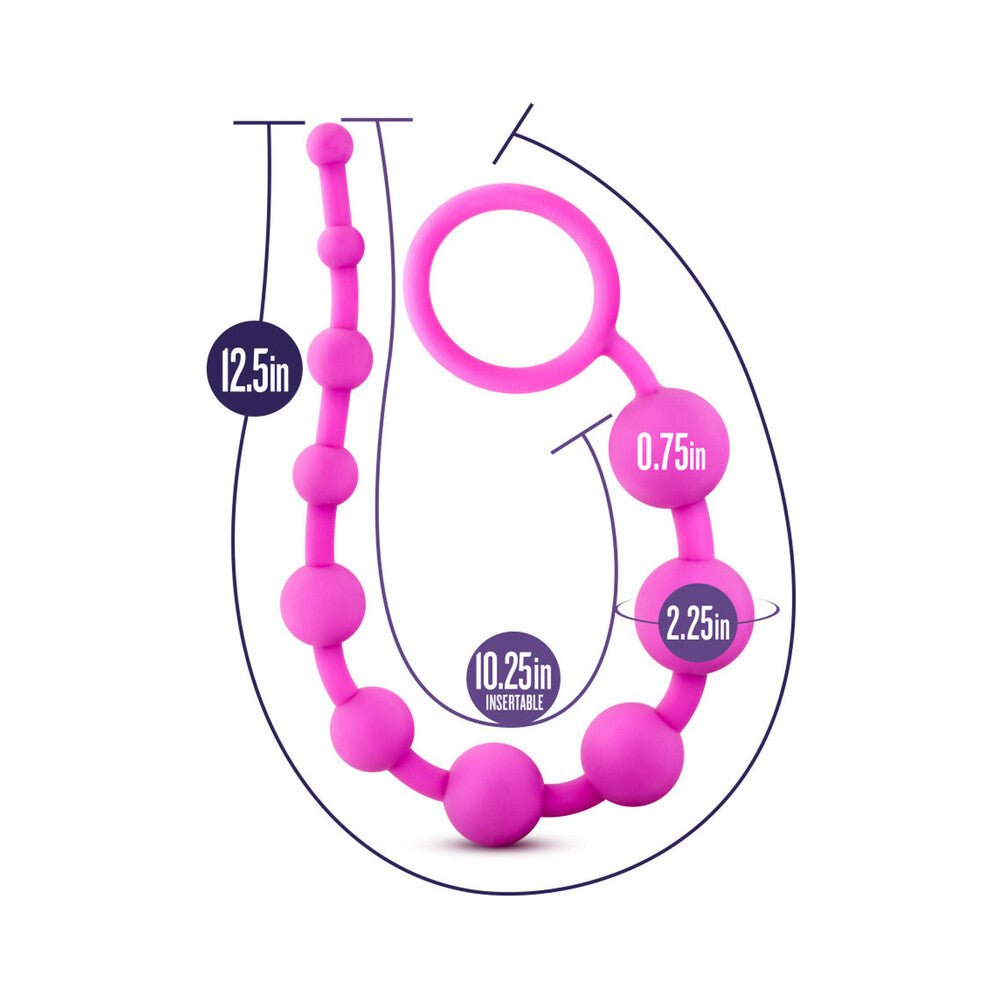 Luxe Silicone 10 Beads for Anal Play Pink - Image 6
