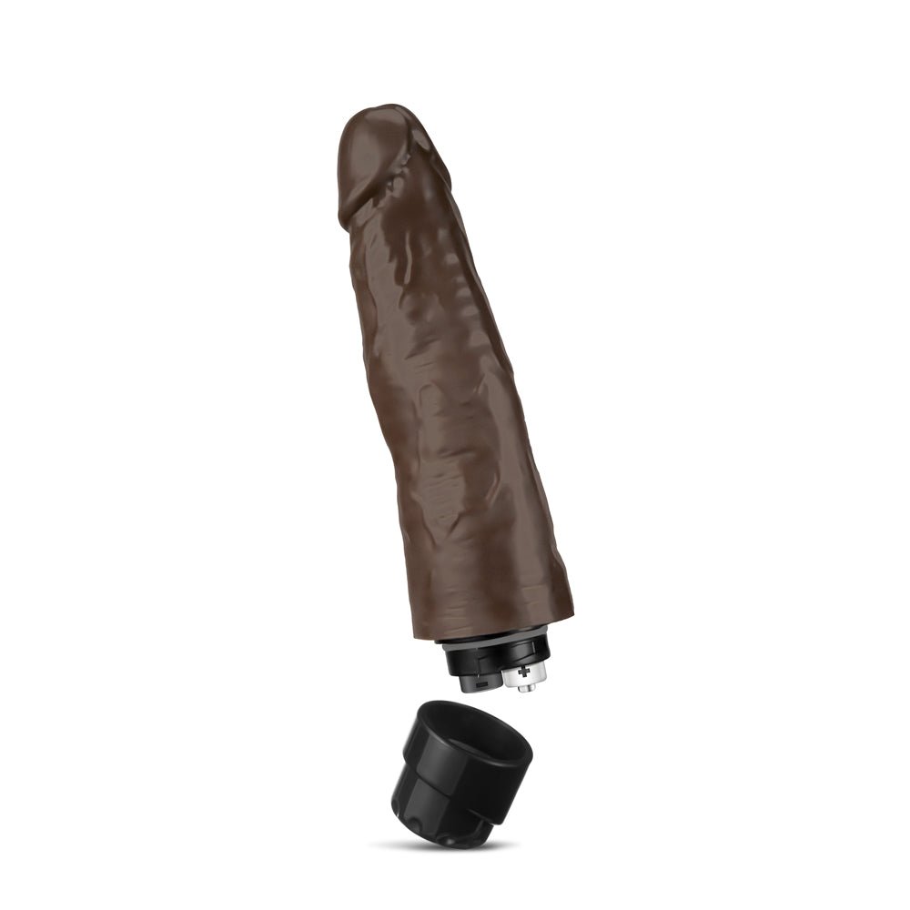 Dr. Skin Cock Vibe 14 Realistic 8 in. Vibrating Dildo Brown - Image 4