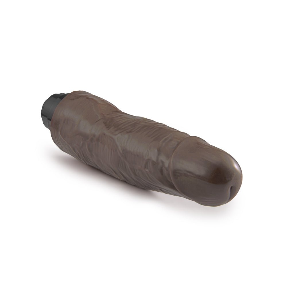 Dr. Skin Cock Vibe 14 Realistic 8 in. Vibrating Dildo Brown - Image 5