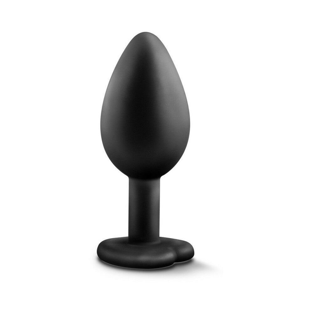 Temptasia Bling Anal Plug with Heart-Shaped Gem Base Small Black - Image 2