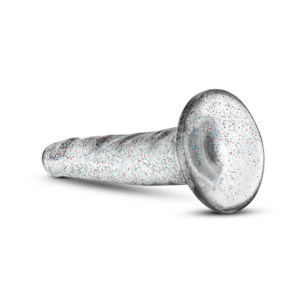 Naturally Yours 5.5 in. Glitter Dong Realistic Dildo Sparkling Clear - Image 5