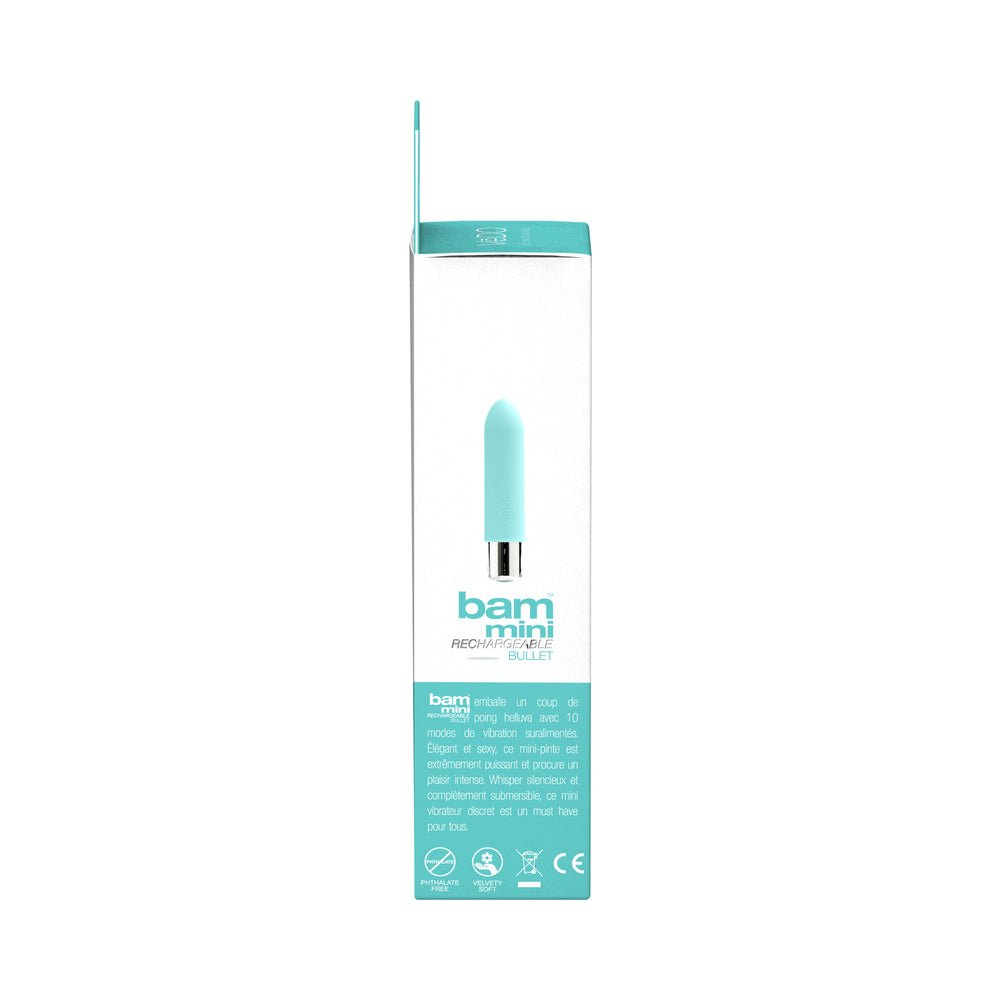 VeDO Bam Mini Rechargeable Bullet Vibe - Tease Me Turquoise - Image 5