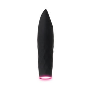 Alternative view of Evolved On The Spot Light-Up Rechargeable Silicone Bullet Vibrator Black