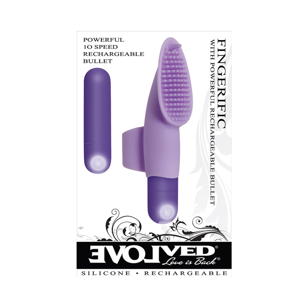 Evolved Fingerific Rechargeable Silicone Finger Vibrator Purple - Image 10