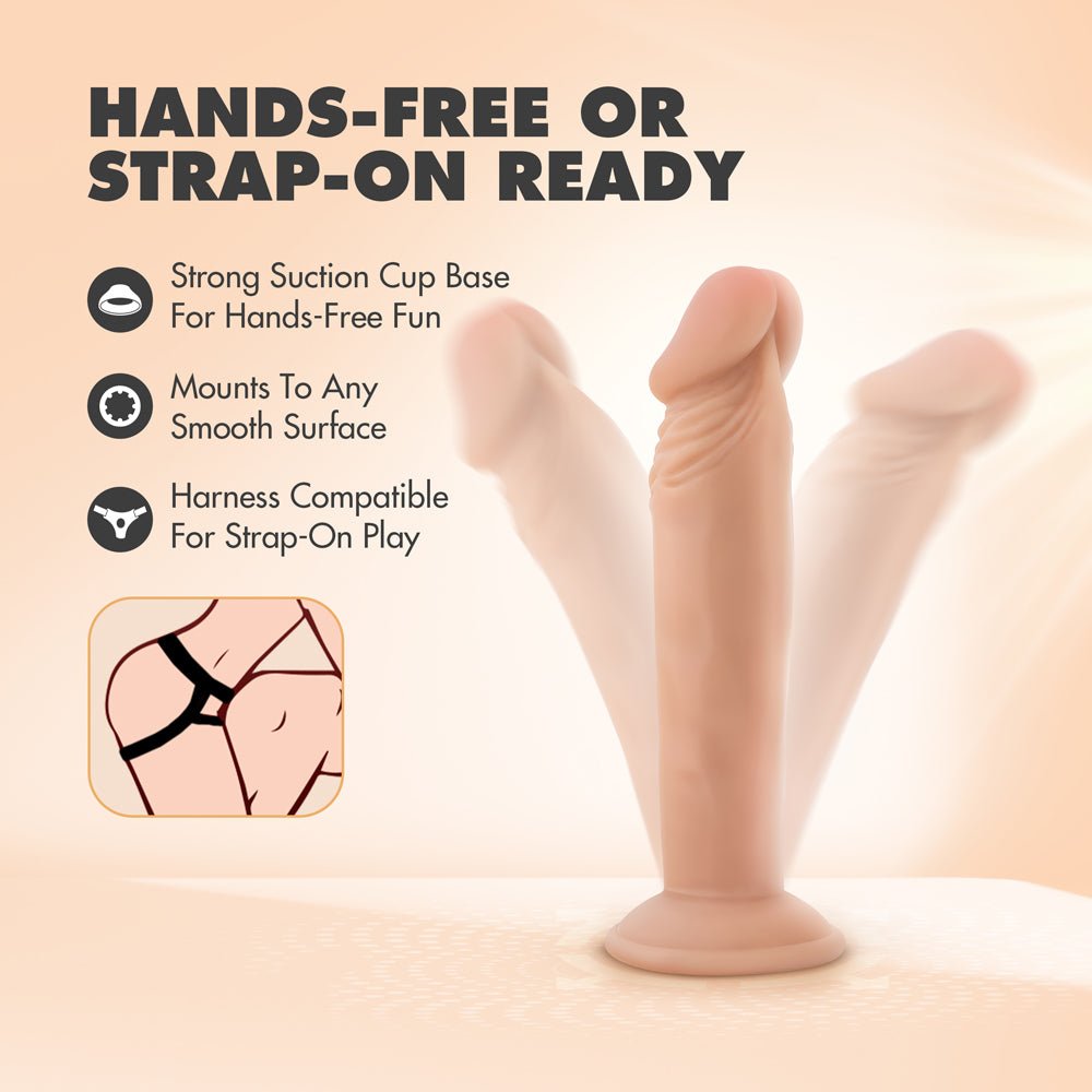 Dr. Skin Dr. Small Realistic 6.5 in. Dildo Beige - Image 10
