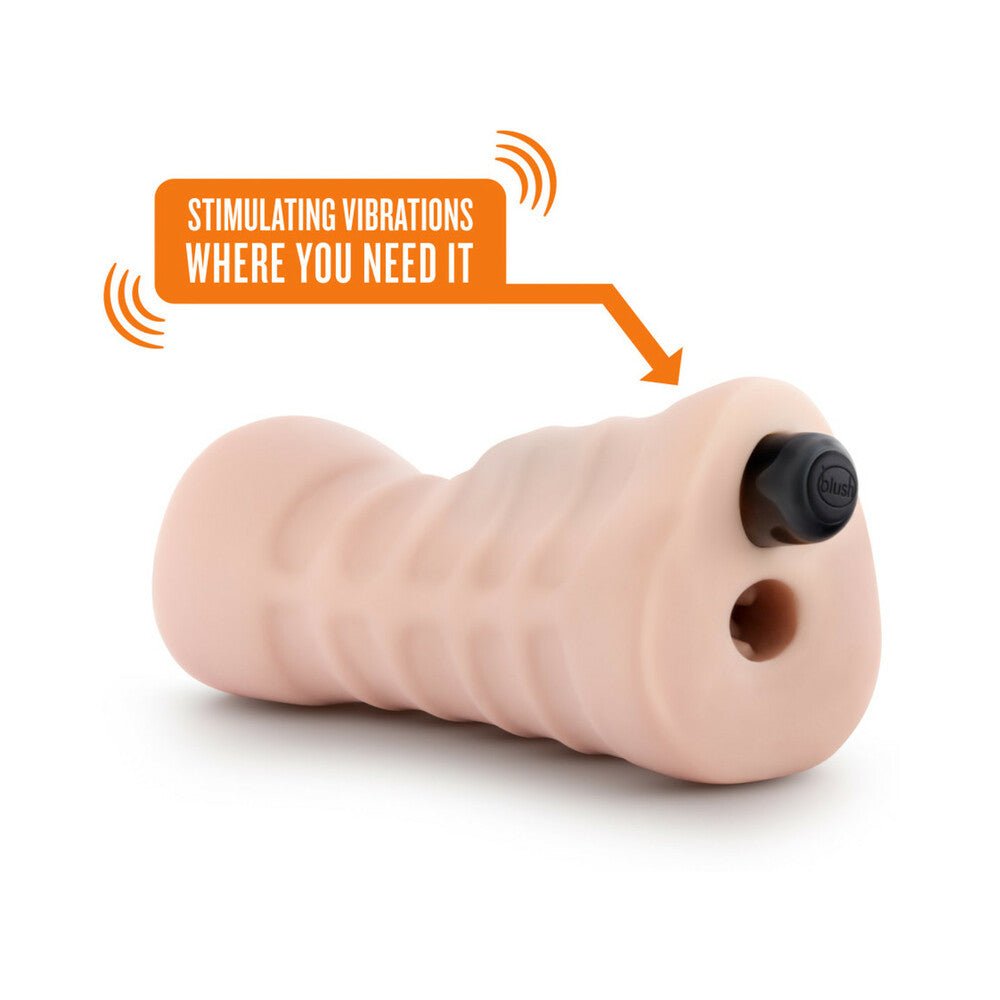 M for Men Skye Oral Stroker with Bullet Vibrator Beige - Image 4