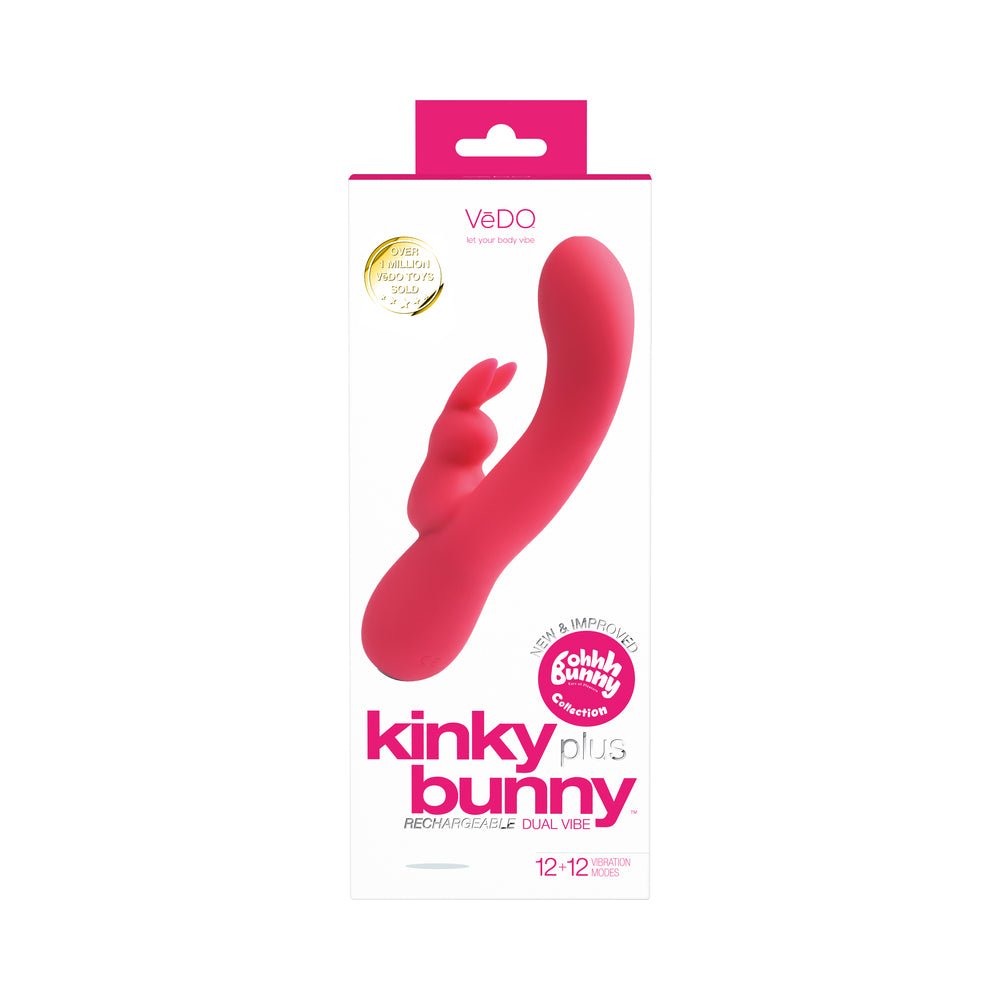 VeDO Kinky Bunny Rechargeable Rabbit Vibrator - Pretty In Pink - Image 5