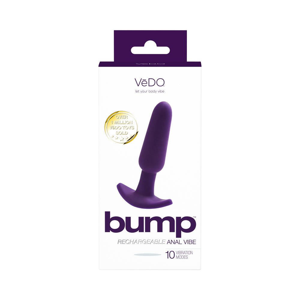 VeDO Bump Rechargeable Anal Vibe - Deep Purple - Image 5