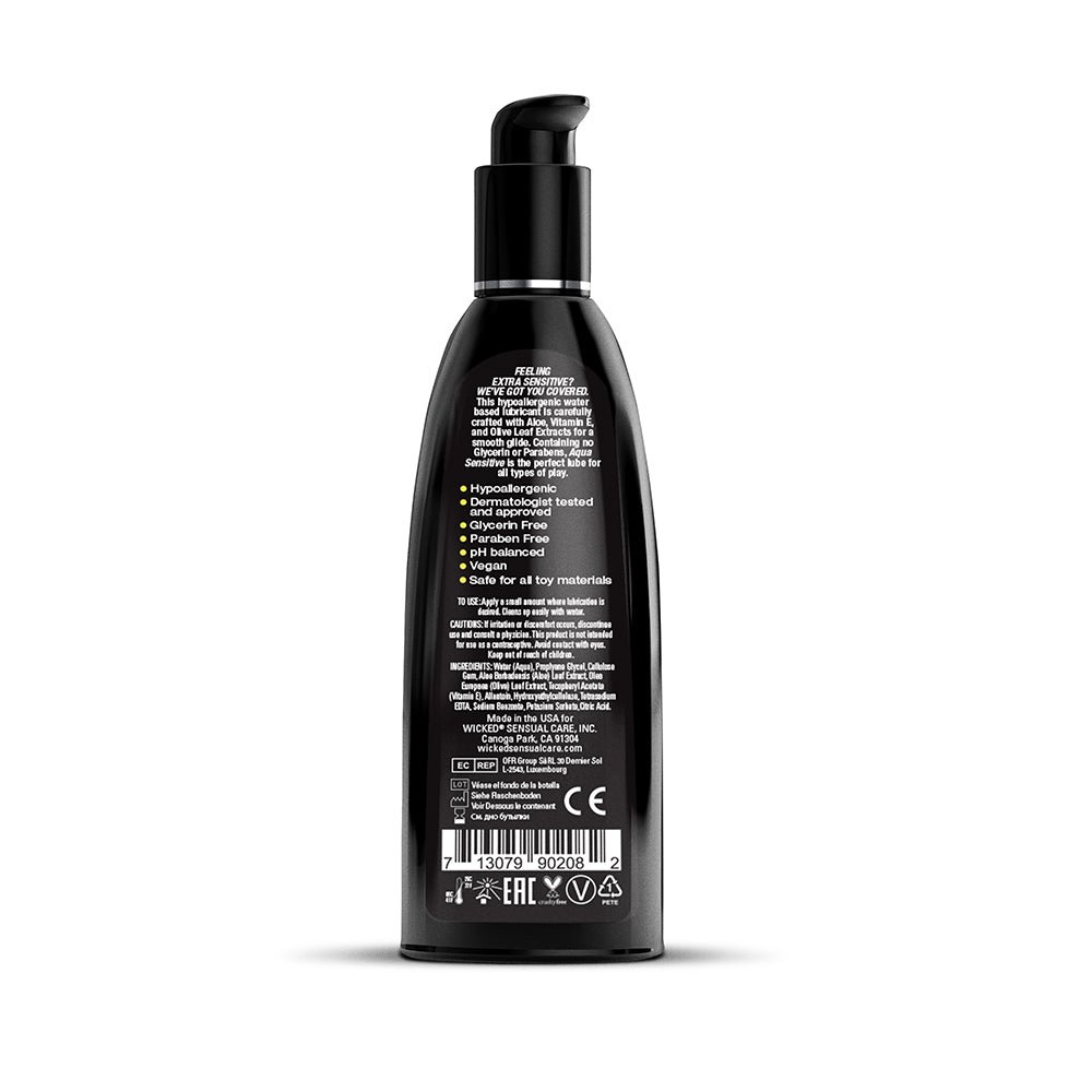 Wicked Aqua Sensitive Water-Based Lubricant 8.5 oz. - Image 2