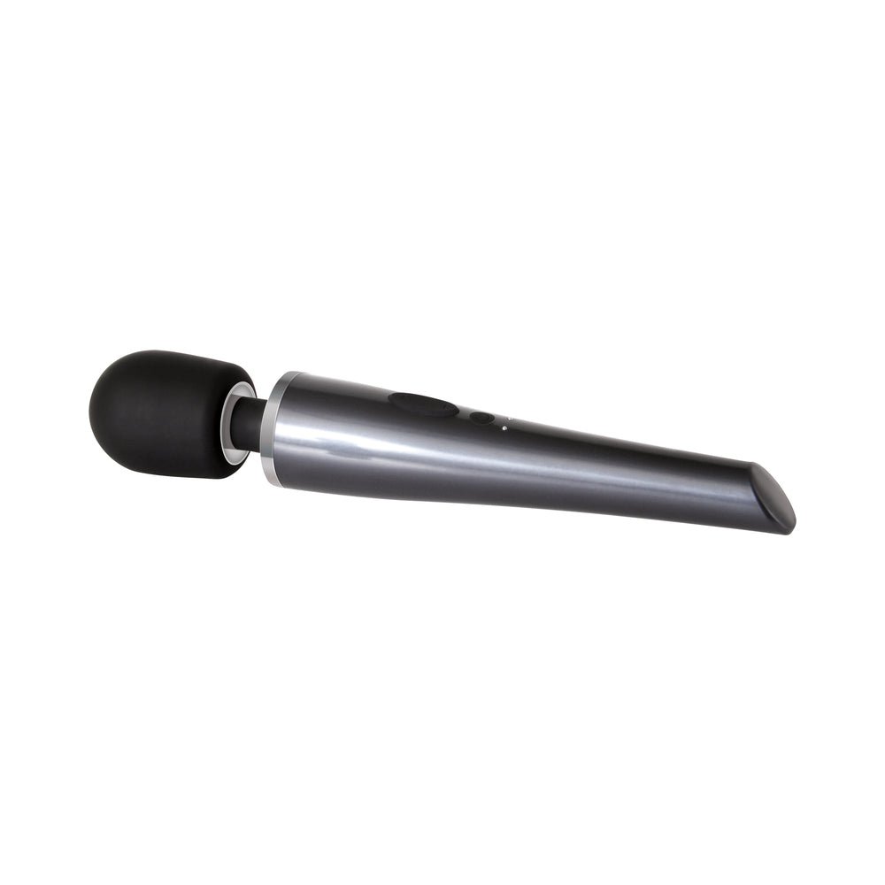 Evolved Mighty Metallic Wand Rechargeable Silicone Wand Vibrator Chrome/Black - Image 6