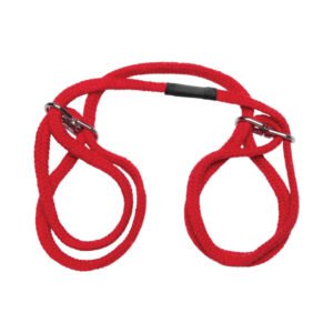 Alternative view of Japanese Style Bondage - 100% Cotton Wrist or Ankle Cotton Cuffs Red