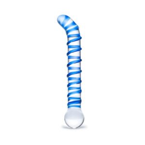 Alternative view of Glas Mr. Swirly 6.5 in. G-Spot Glass Dildo