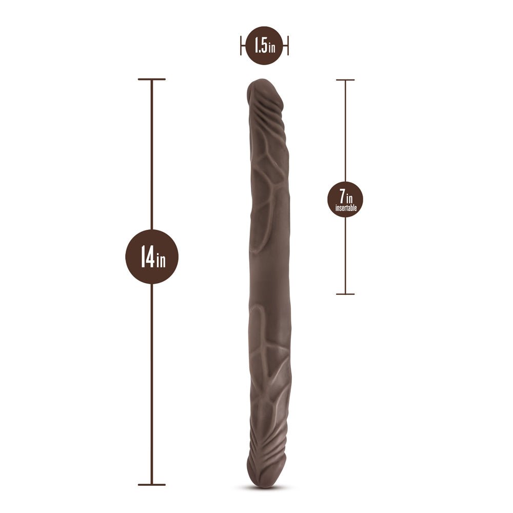 Dr. Skin 14 in. Double Dildo Brown - Image 5