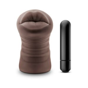 Alternative view of Hot Chocolate Renee Oral Stroker with Bullet Vibrator Brown