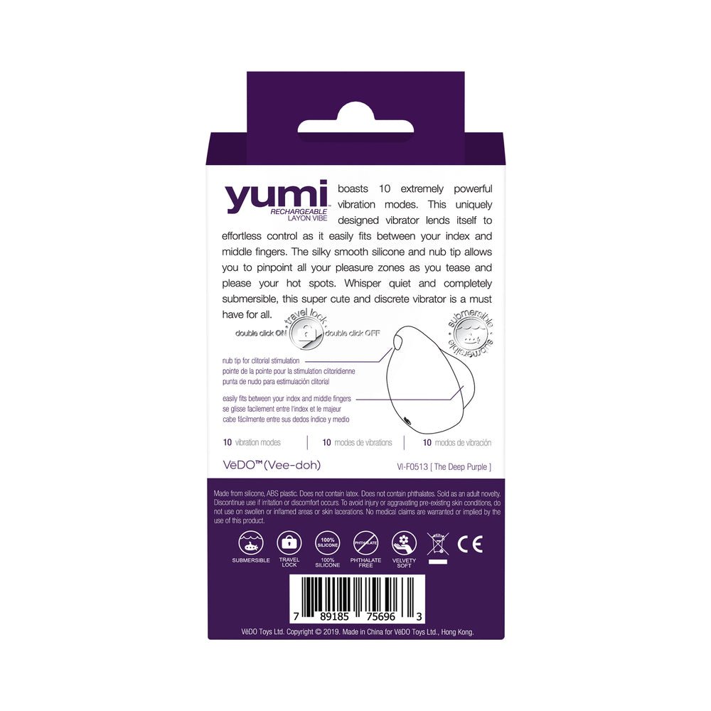 VeDO Yumi Rechargeable Finger Vibe - Deep Purple - Image 8