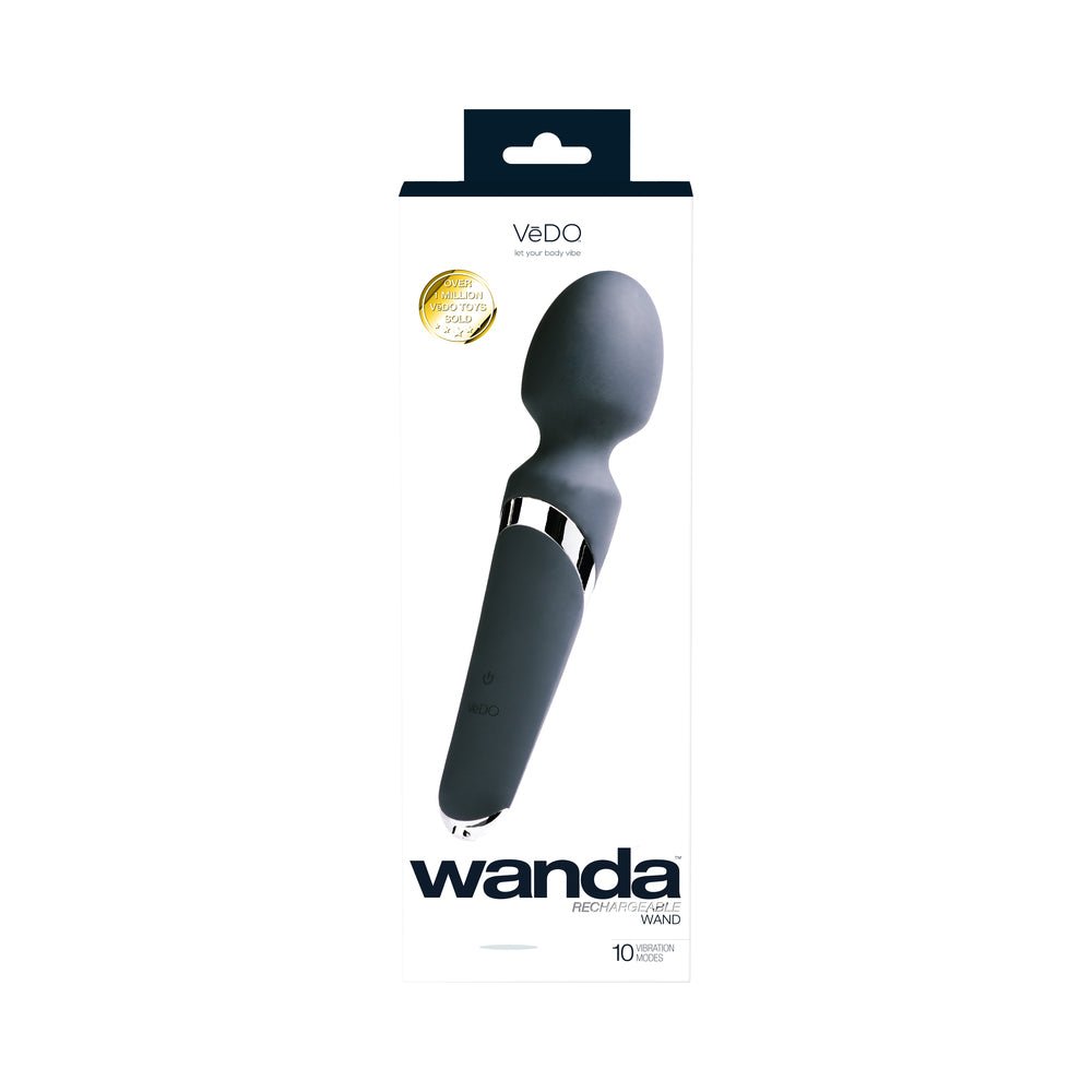VeDO Wanda Rechargeable Wand Vibe - Just Black - Image 7