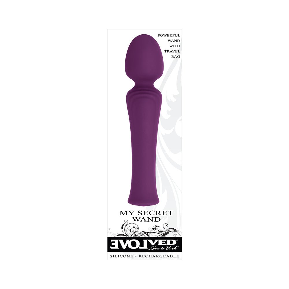 Evolved My Secret Wand Rechargeable Silicone Wand Vibrator Purple - Image 8