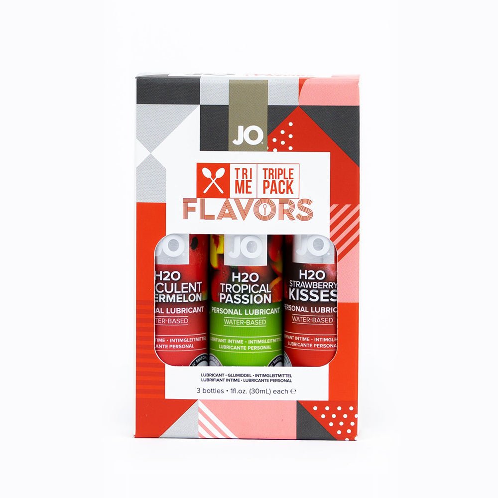 JO Tri Me Triple Pack Flavors Water-Based Lubricant 3-Pack - Image 5