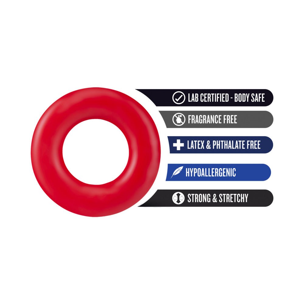 Stay Hard Donut Rings Cockring 2-Pack Red - Image 4
