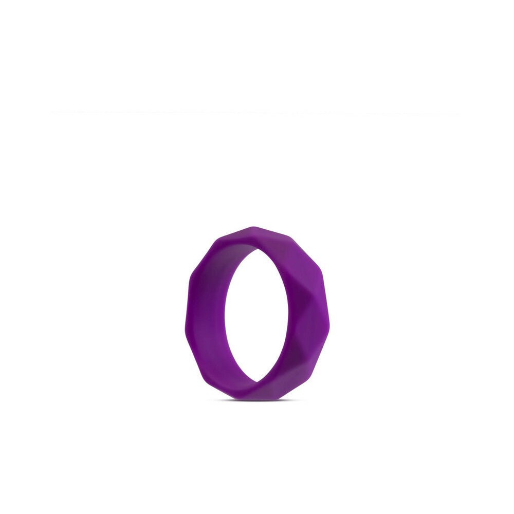 Wellness Geo Silicone Cockring Purple - Image 2