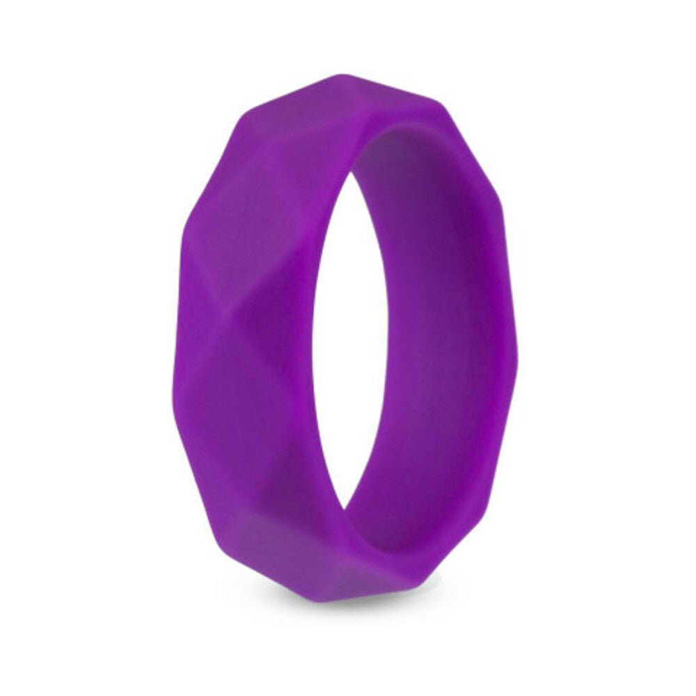 Wellness Geo Silicone Cockring Purple - Image 3