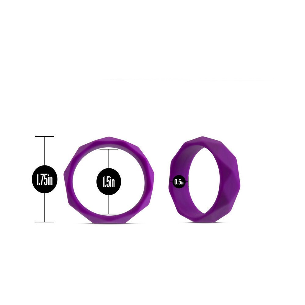 Wellness Geo Silicone Cockring Purple - Image 6