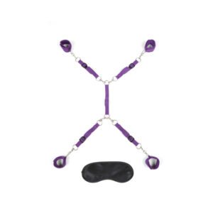 Alternative view of Lux Fetish 7-Piece Bed Spreader Playful Restraint System Purple