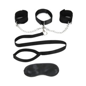 Alternative view of Lux Fetish Collar Cuffs & Leash Set