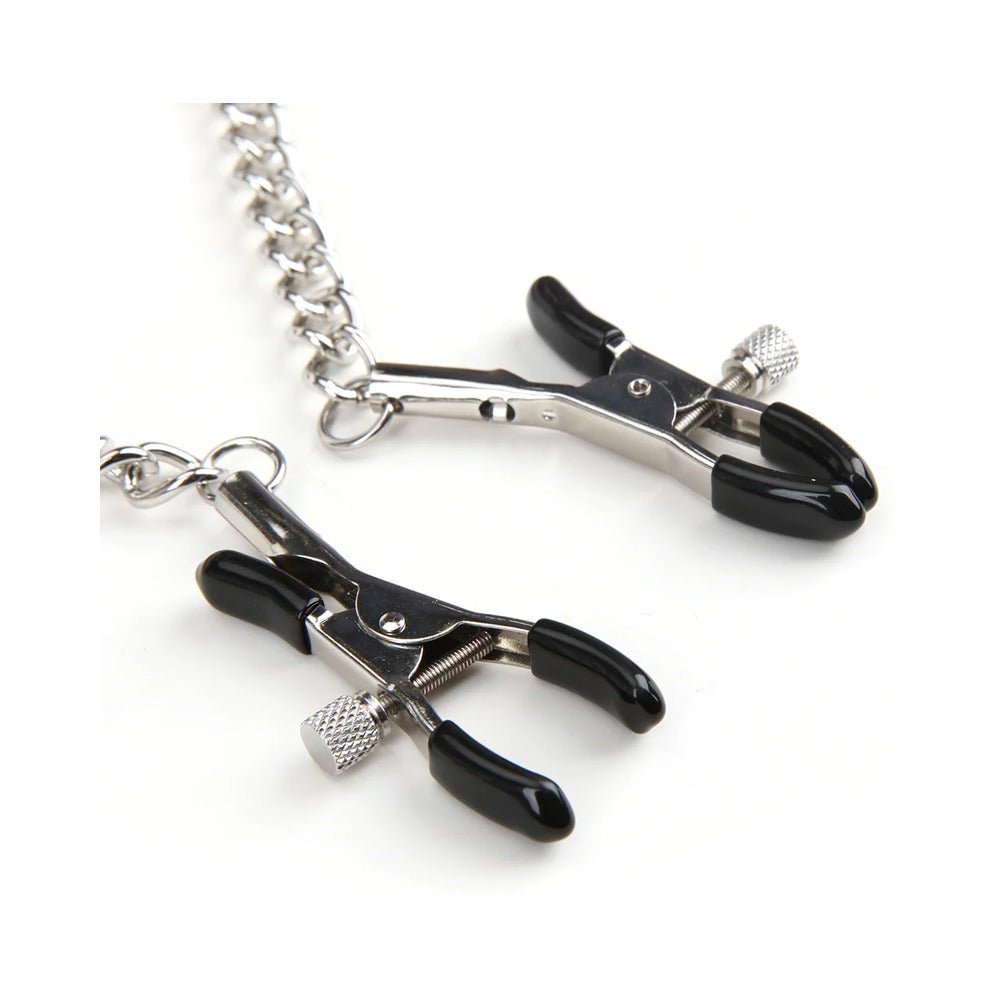 Lux Fetish Collar & Nipple Clamps with Adjustable Pressure - Image 3