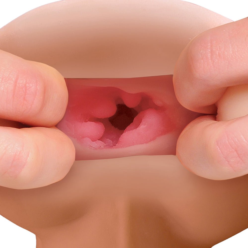 PDX Male Reach Around Anal Stroker and Realistic Cock Beige - Image 5
