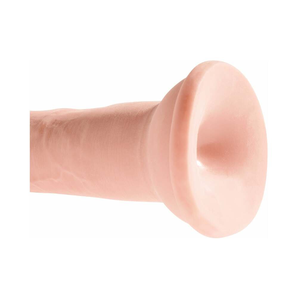King Cock Plus 8 in. Triple Density Cock Realistic Dildo With Suction Cup Beige - Image 6
