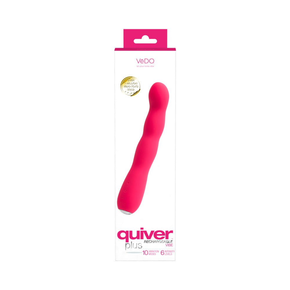 VeDO Quiver Plus Rechargeable Vibe Foxy Pink - Image 5