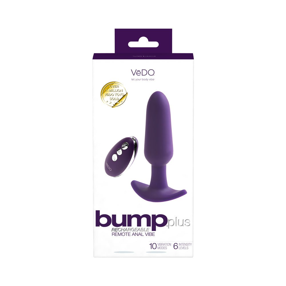 Bump Plus Rechargeable Remote Control Anal Vibe Purple - Image 5
