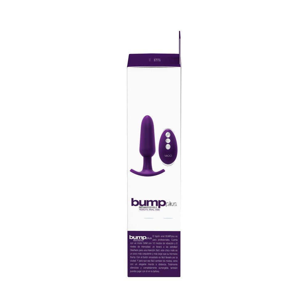 Bump Plus Rechargeable Remote Control Anal Vibe Purple - Image 6