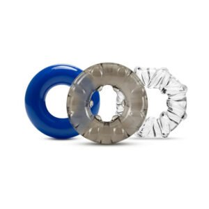 Alternative view of Stay Hard Triple Stretch Cockrings 3-Pack Assorted Colors
