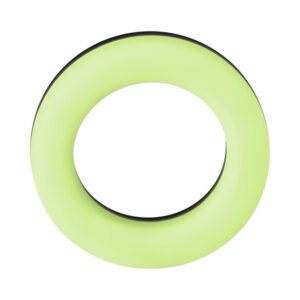 Alternative view of Forto F-19 Liquid Silicone 2-Tone Cockring Black/Glow