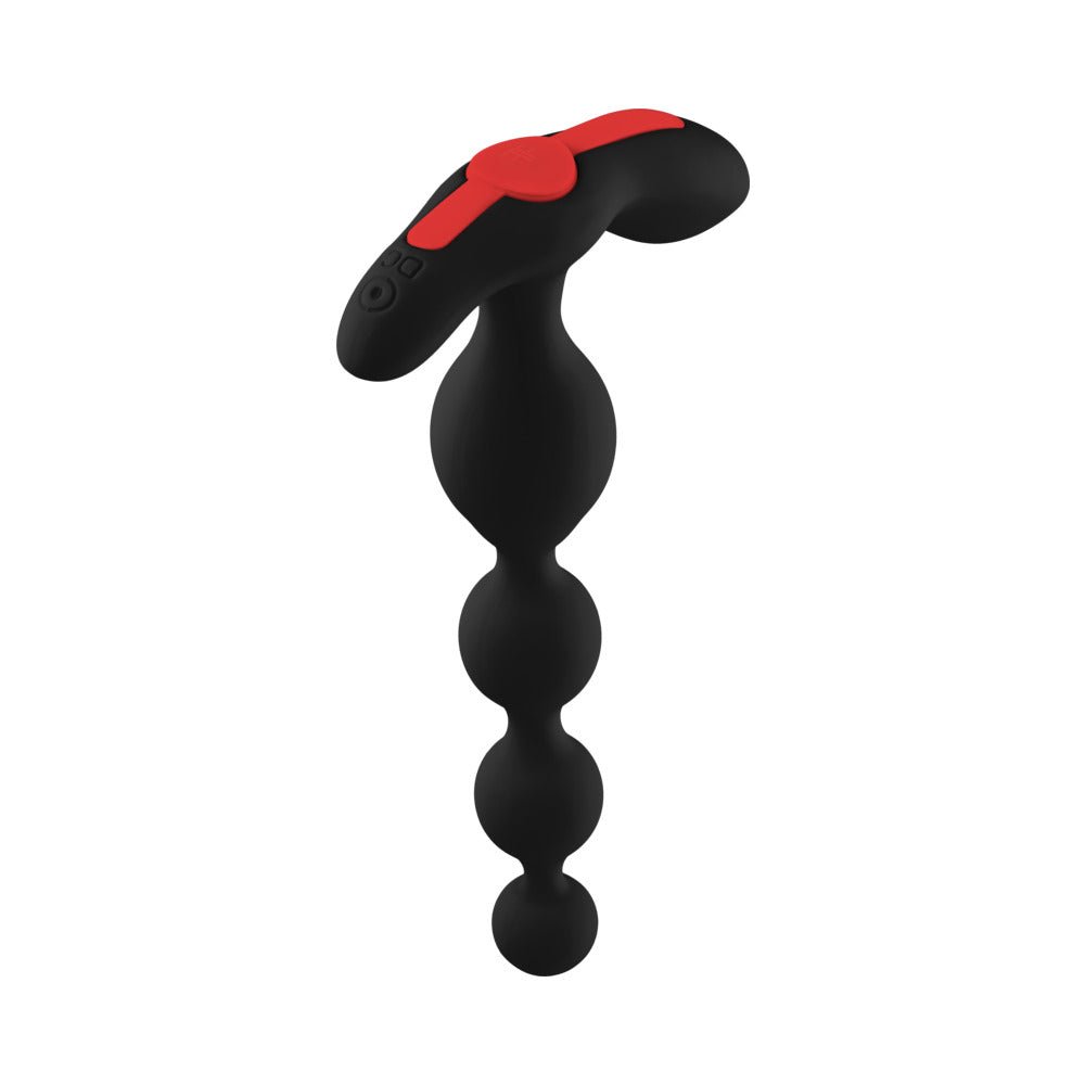 Forto Vibrating Anal Beads Rechargeable Silicone Plug Black - Image 6