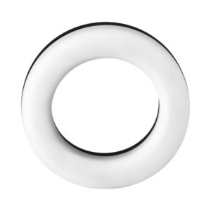 Alternative view of Forto F-19 Liquid Silicone 2-Tone Cockring Black/White