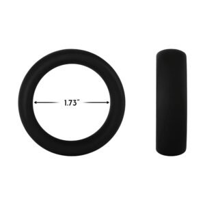 Forto F-64 Wide Liquid Silicone Cockring Medium Black - Image 5