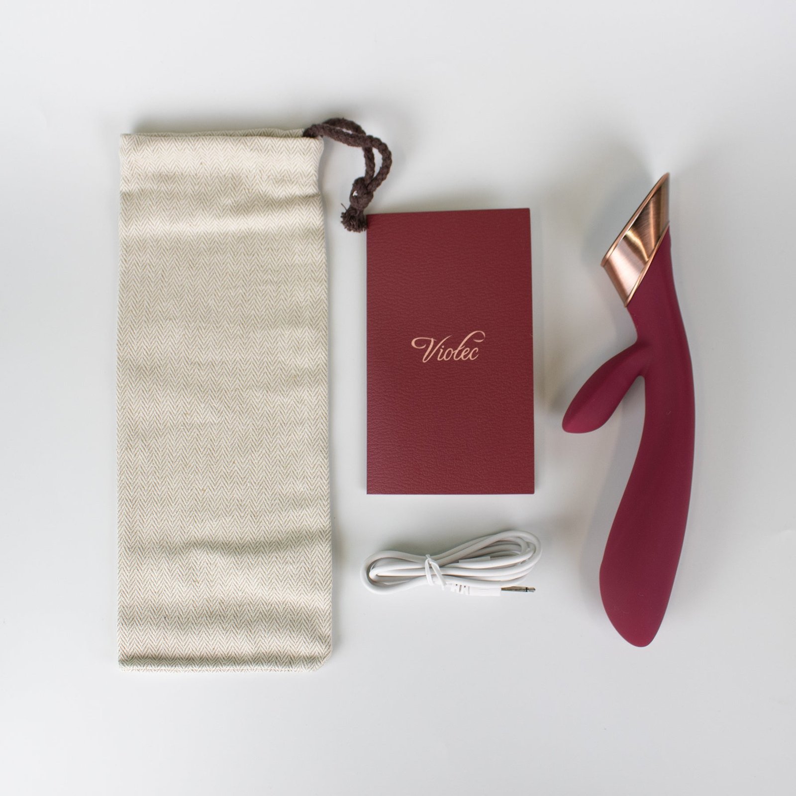 Metis Touch Panel Rabbit Vibrator Wine Red - Image 3
