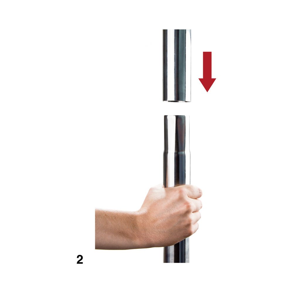 Ouch! Fully Adjustable Dance Pole Silver - Image 5
