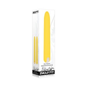Evolved Sunny Sensations Rechargeable Silicone Sli mline Vibrator Yellow