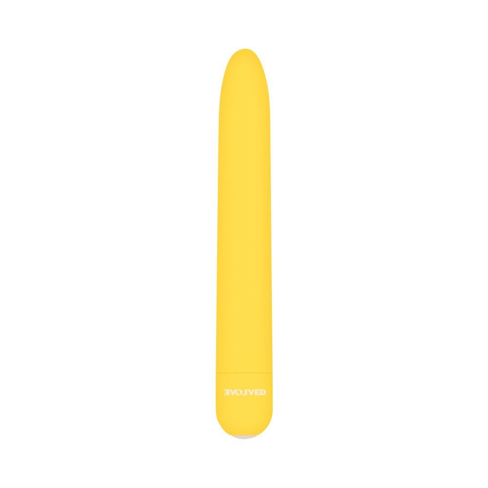 Evolved Sunny Sensations Rechargeable Silicone Sli mline Vibrator Yellow - Image 3