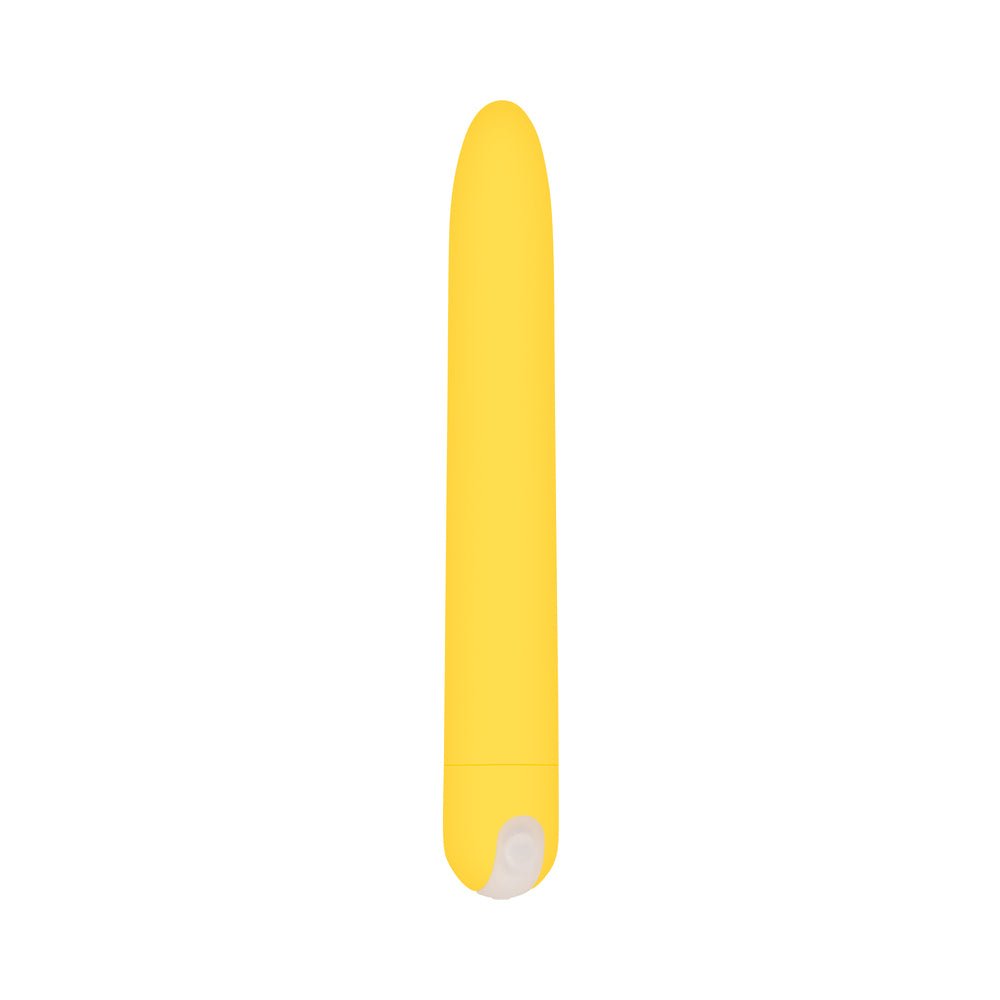 Evolved Sunny Sensations Rechargeable Silicone Sli mline Vibrator Yellow - Image 5