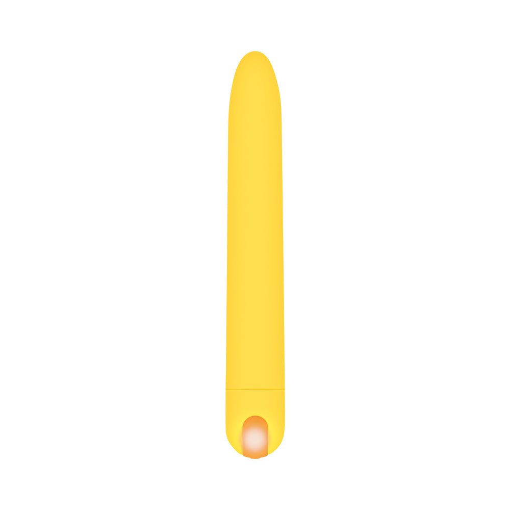 Evolved Sunny Sensations Rechargeable Silicone Sli mline Vibrator Yellow - Image 6