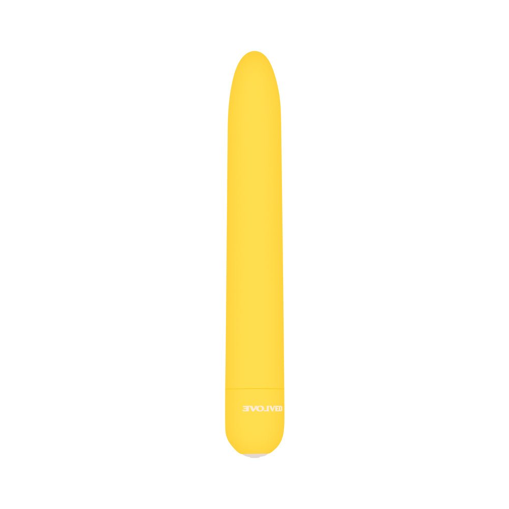 Evolved Sunny Sensations Rechargeable Silicone Sli mline Vibrator Yellow - Image 7