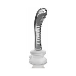 Alternative view of Icicles No. 88 Curved Glass G-Spot Massager With Suction Cup Clear