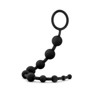 Alternative view of Anal Adventures Platinum Silicone 10 Anal Beads Black