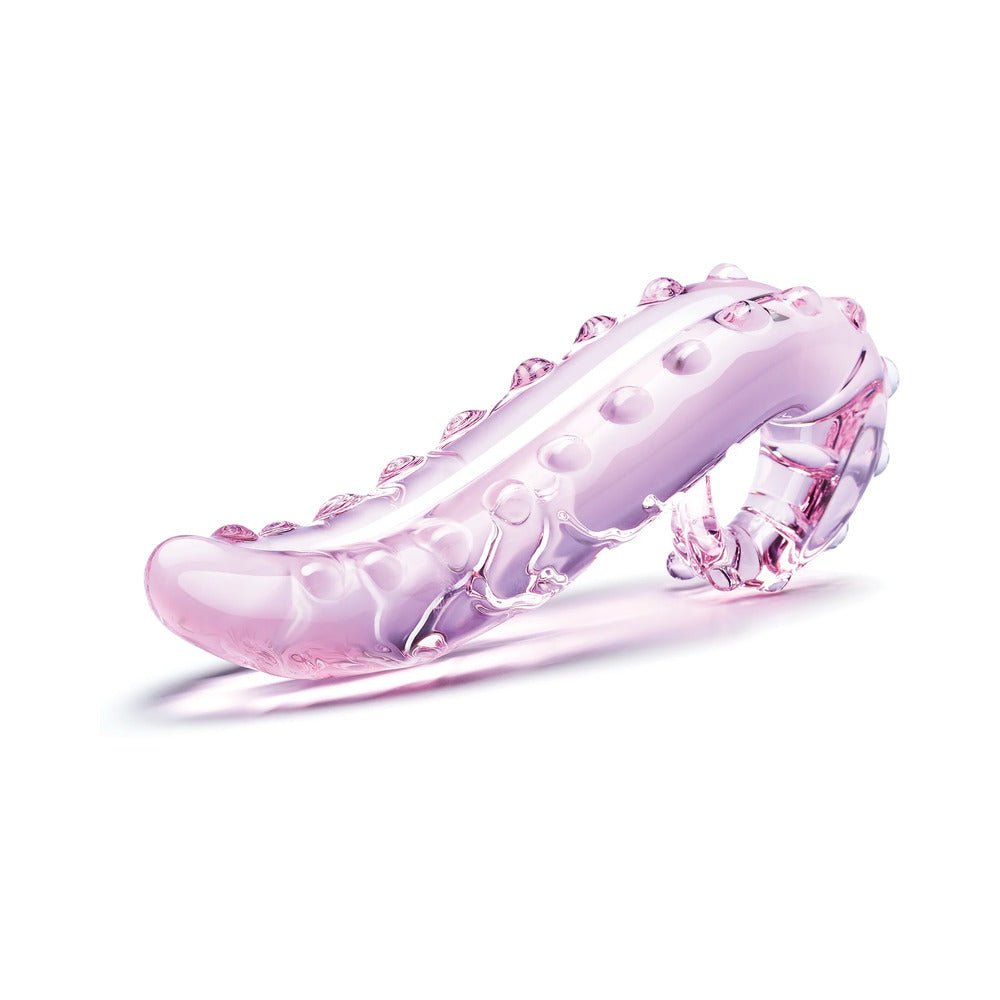 Glas 6 in. Lick-It Glass Dildo Pink - Image 3